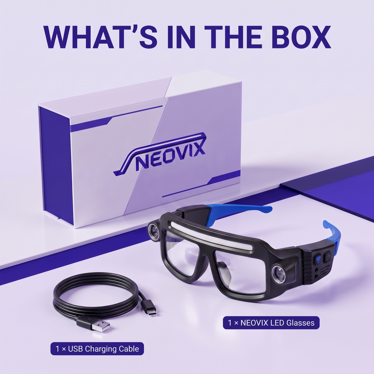NEOVIX™ Hands-Free LED Glasses